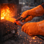 Luva de Proteção Produtos Químicos Abrasão Altas Temperatura Até 250º C Látex Laranja Danny Coral DA-SL530 C.A 15366