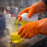 Luva de Proteção Produtos Químicos Abrasão Altas Temperatura Até 250º C Látex Laranja Danny Coral DA-SL530 C.A 15366