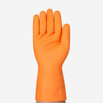 Luva de Proteção Produtos Químicos Flocada Látex de Borracha Natural Laranja 32,5cm Ansell AlphaTec 87-208 C.A 12869
