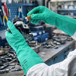 Luva de Proteção Produtos Químicos Nitrílica Verde 33cm Ansell AlphaTec Solvex 37-145 C.A 12704