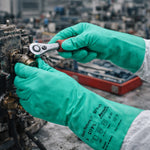 Luva de Proteção Produtos Químicos Nitrílica Verde 33cm Ansell AlphaTec Solvex 37-145 C.A 12704