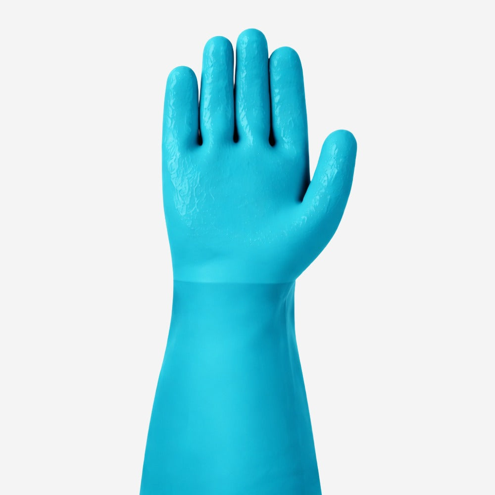 Luva de Proteção Produtos Químicos Óleo PVC e Nitrilo Azul Ansell AlphaTec 04-003 C.A 50778