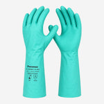 Luva de Proteção Química Nitrílica Verde com Forro 33cm Tamanho G Prevemax RLUV00539 CA 43761