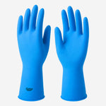 Luva de Proteção Química e Mecânica para Limpeza em Látex Natural Azul Interior Silver Antiderrapante Sanro Silver Sense CA 40134