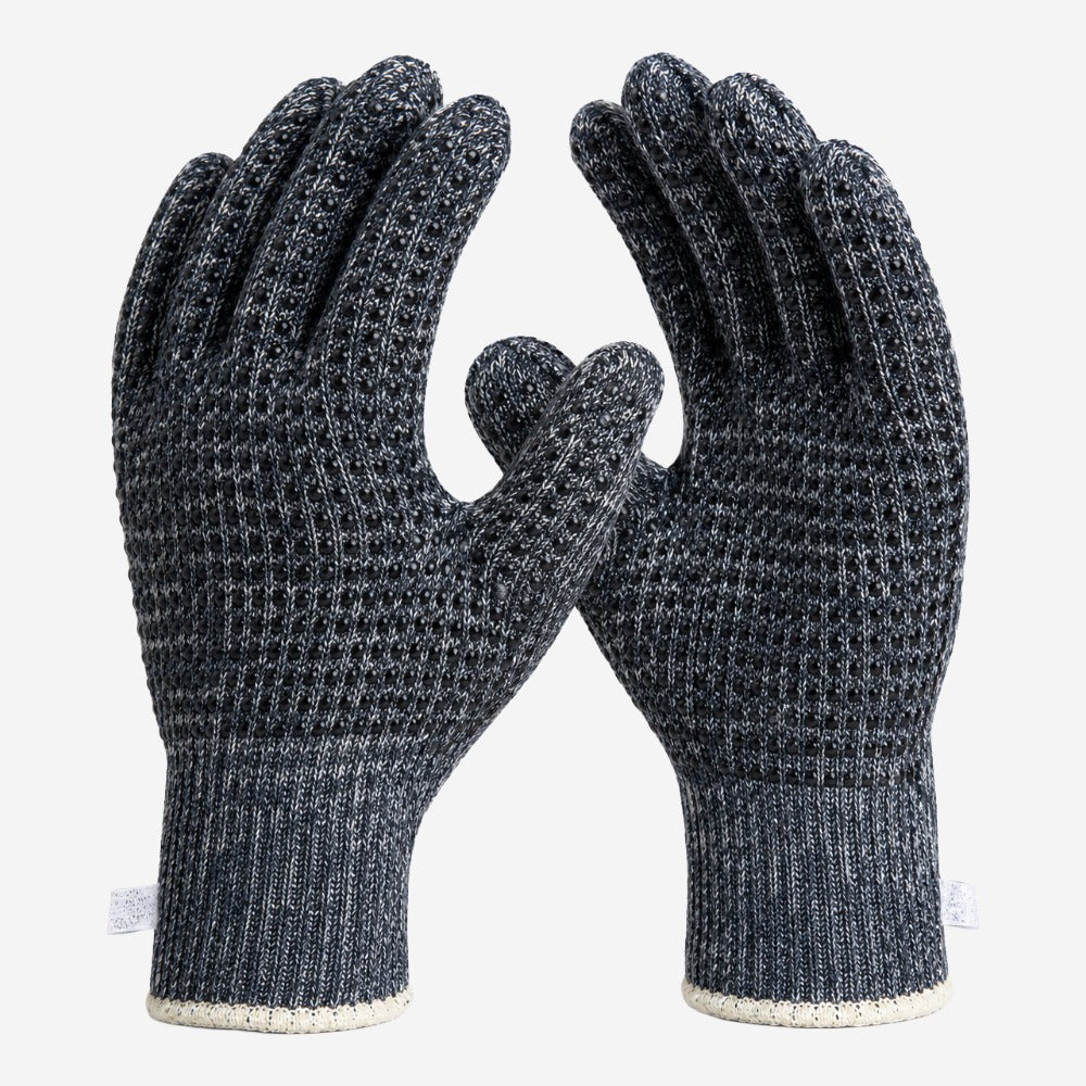 Luva de Proteção para Serviços Gerais Algodão e Poliéster Azul e Branco 5 Fios Pigmentada Omega Luvas K1011 PIG CA 37931