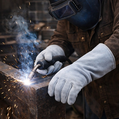 Luva de Raspa Contra Rasgos e Perfurações Com Reforço no Polegar e Indicador Punho 15 cm Fena Luvas C-20CRR C.A 8048