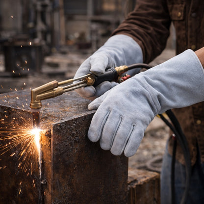 Luva de Raspa Contra Rasgos e Perfurações Com Reforço no Polegar e Indicador Punho 15 cm Fena Luvas C-20CRR C.A 8048