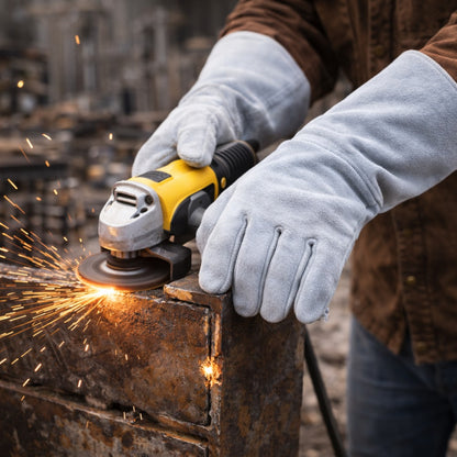 Luva de Raspa Contra Rasgos e Perfurações Com Reforço no Polegar e Indicador Punho 15 cm Fena Luvas C-20CRR C.A 8048