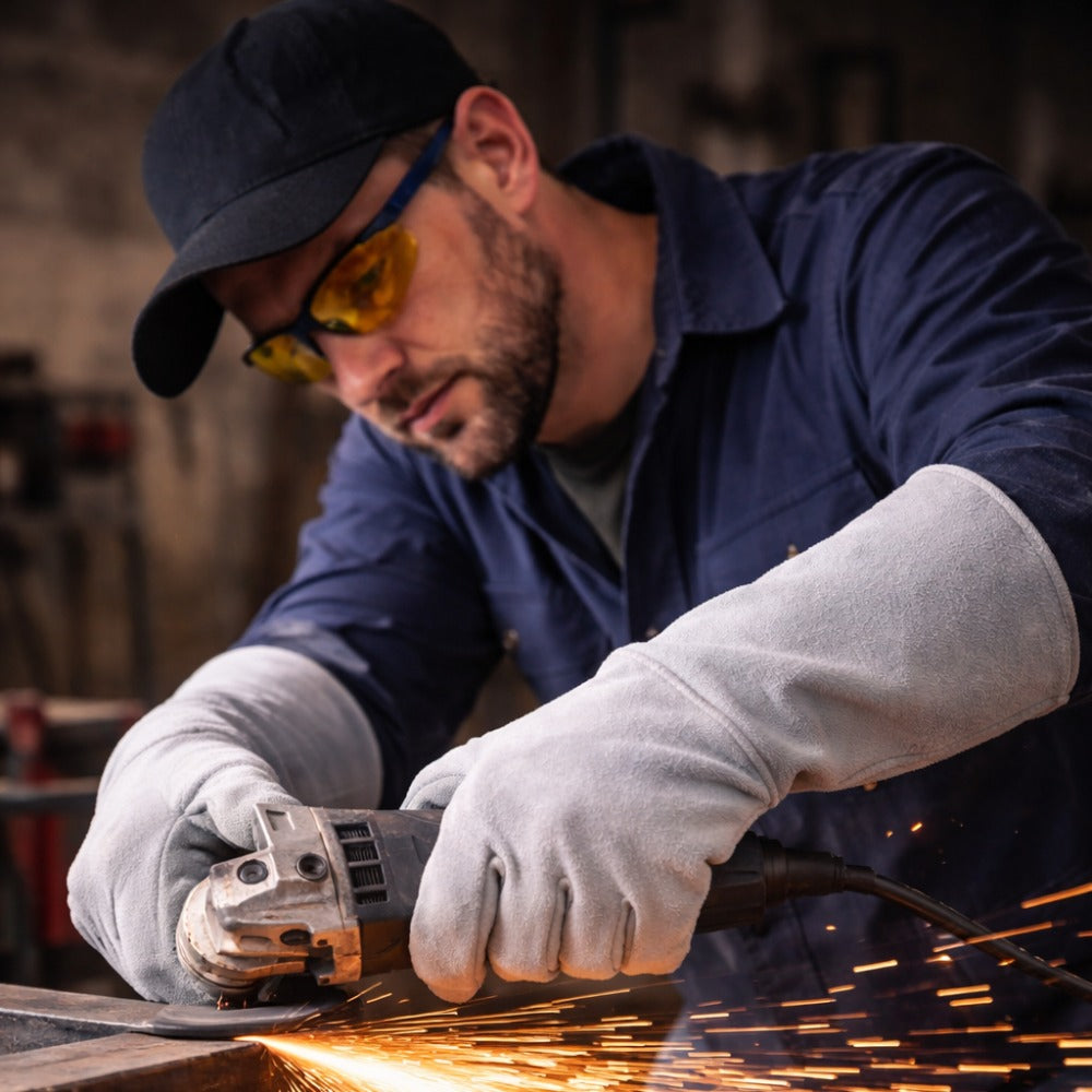 Luva de Raspa Contra Rasgos e Perfurações Com Reforço no Polegar e Indicador Punho 15 cm Fena Luvas C-15CRR C.A 8048