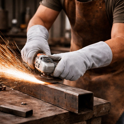 Luva de Raspa Contra Rasgos e Perfurações Com Reforço no Polegar e Indicador Punho 15 cm Fena Luvas C-15CRR C.A 8048