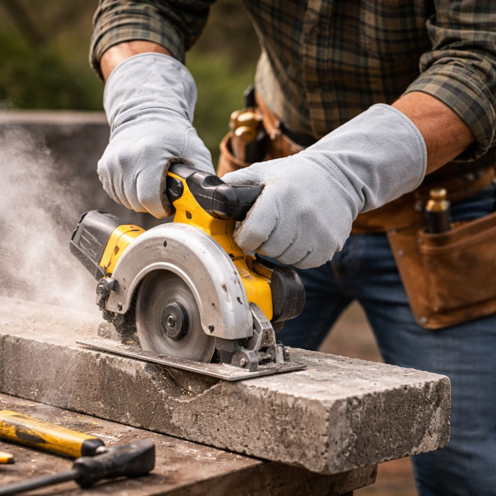 Luva de Raspa Contra Rasgos e Perfurações Com Reforço no Polegar e Indicador Punho 15 cm Fena Luvas C-15CRR C.A 8048