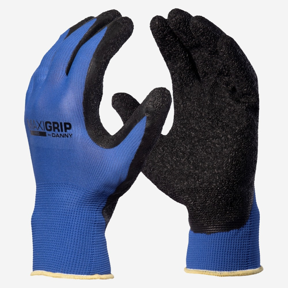 Luva de Proteção Alta Aderência Tricotada em Nylon com Banho em Látex na Palma Azul Danny Maxigrip Pro DA-12.700 C.A 31323