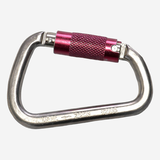 Mosquetão de Alumínio Com Tripla Trava De Segurança Abertura de 21mm 25kN Leal LE-733 MA