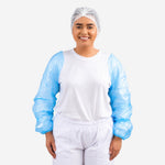 Manga Impermeável Inteira de Polietileno Azul Oceano com Elástico Prevemax MAN00052 CA 30359