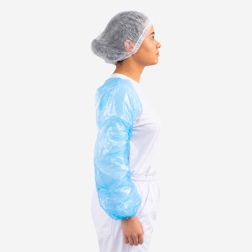 Manga Impermeável Inteira de Polietileno Azul Oceano com Elástico Prevemax MAN00052 CA 30359