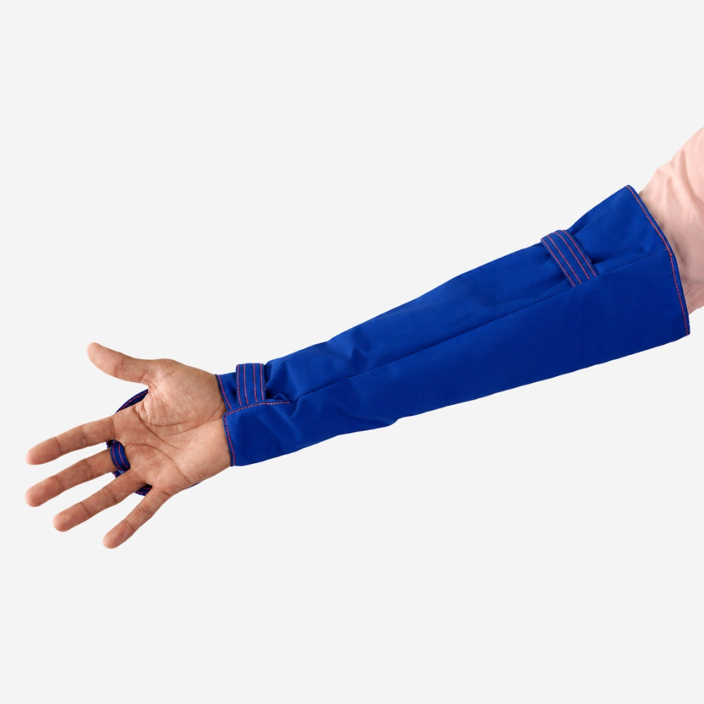 Mangote Térmico para Cozinhas Industriais Altas Temperaturas Algodão Azul 55cm Fechamento em Velcro Benetherm THERM-K 003 C.A 37904