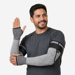 Mangote de Proteção Anticorte Nível E 60cm PET Reciclado Polietileno e Fio de Aço Cinza Longo com Velcro Danny Eco Mangote DA-73.600DY CA 44248