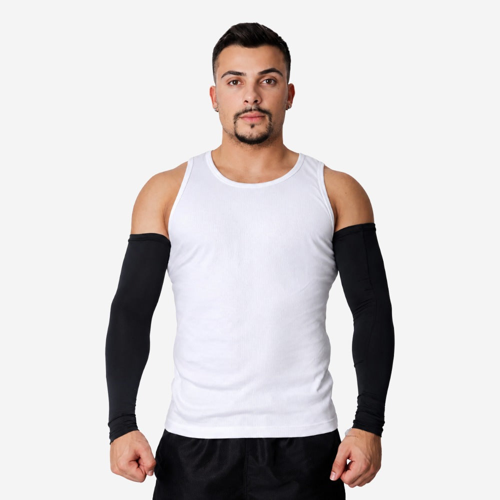 Manguito de Poliéster e Elastano Proteção Solar UV50+ Preto Maicol