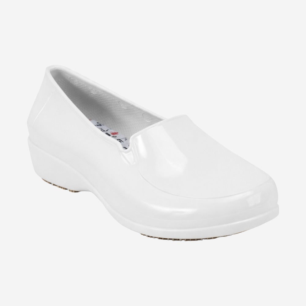 Mocassim Feminino de EVA Impermeável Branco Uso Profissional Antimicrobiano Solado Antiderrapante Sticky Shoes Woman SOC-W-BCA C.A 41532