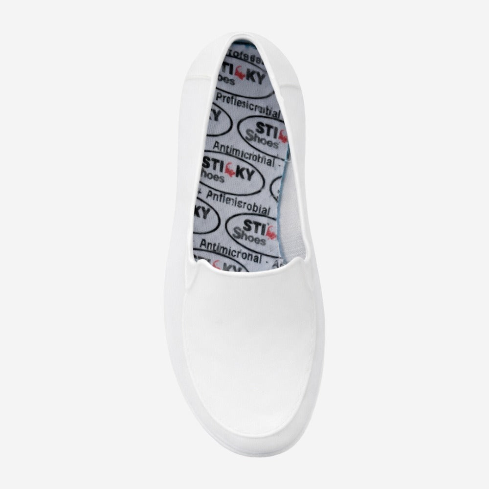 Mocassim Feminino de EVA Impermeável Branco Uso Profissional Antimicrobiano Solado Antiderrapante Sticky Shoes Woman SOC-W-BCA C.A 41532