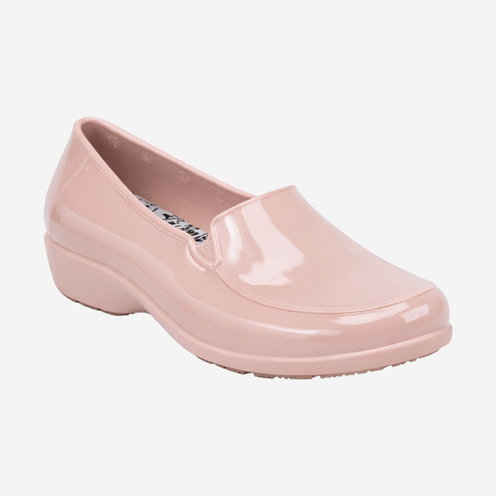 Mocassim Feminino de EVA Impermeável Nude Uso Profissional Antimicrobiano Solado Antiderrapante Sticky Shoes Woman SOC-W-NUD C.A 41532