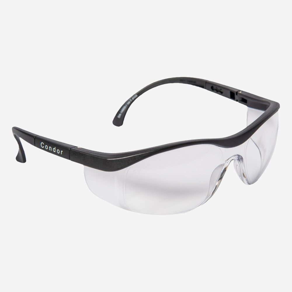 Óculos de Segurança Incolor Frontal e Lateral Lente em Policarbonato Armação de Plástico com Haste Regulável Danny Condor DA-14.900 C.A 14992