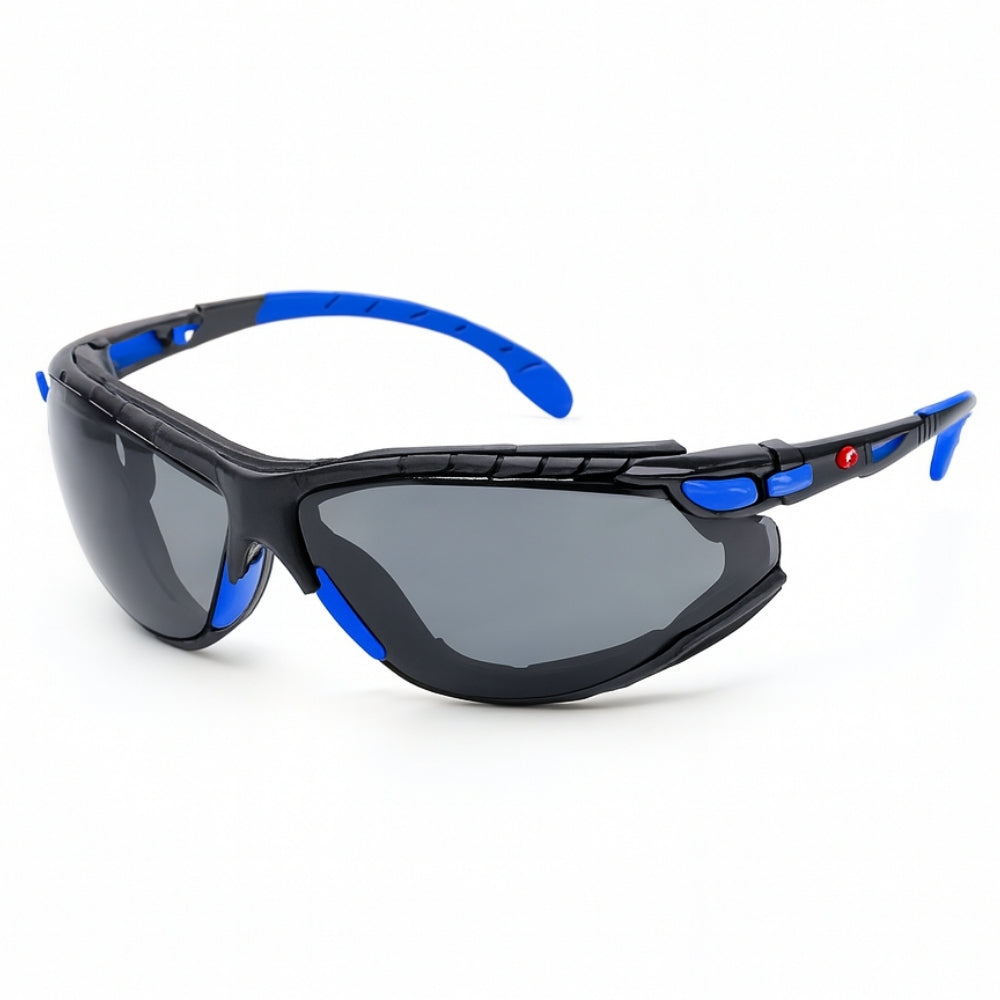 Óculos de Segurança Azul Lente em Policarbonato Cinza Antirrisco e Antiembaçante 3M Solus 1000 HB004824213 CA 39190