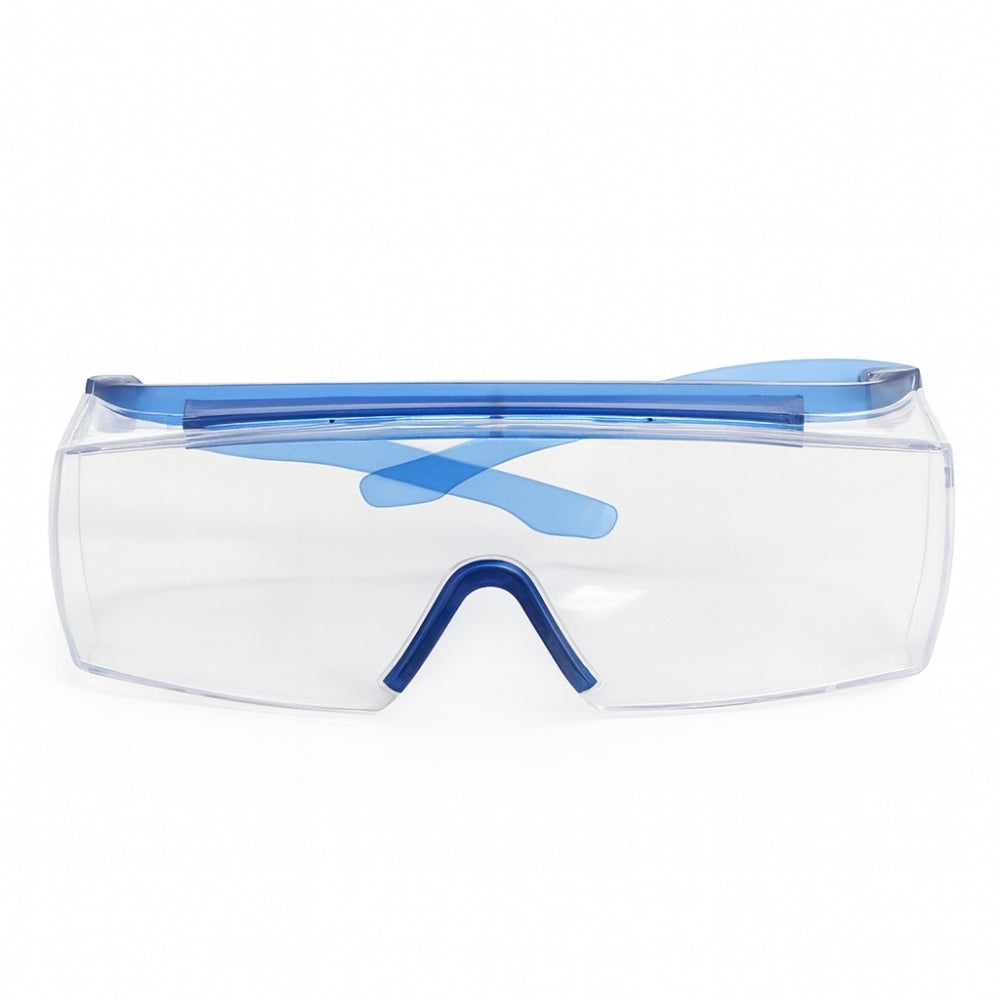 Óculos de Segurança Azul Sobrepor Lente em Policarbonato Incolor 3M SecureFit Série 3700 SF3701AS-BLU HB004662076 CA 43789