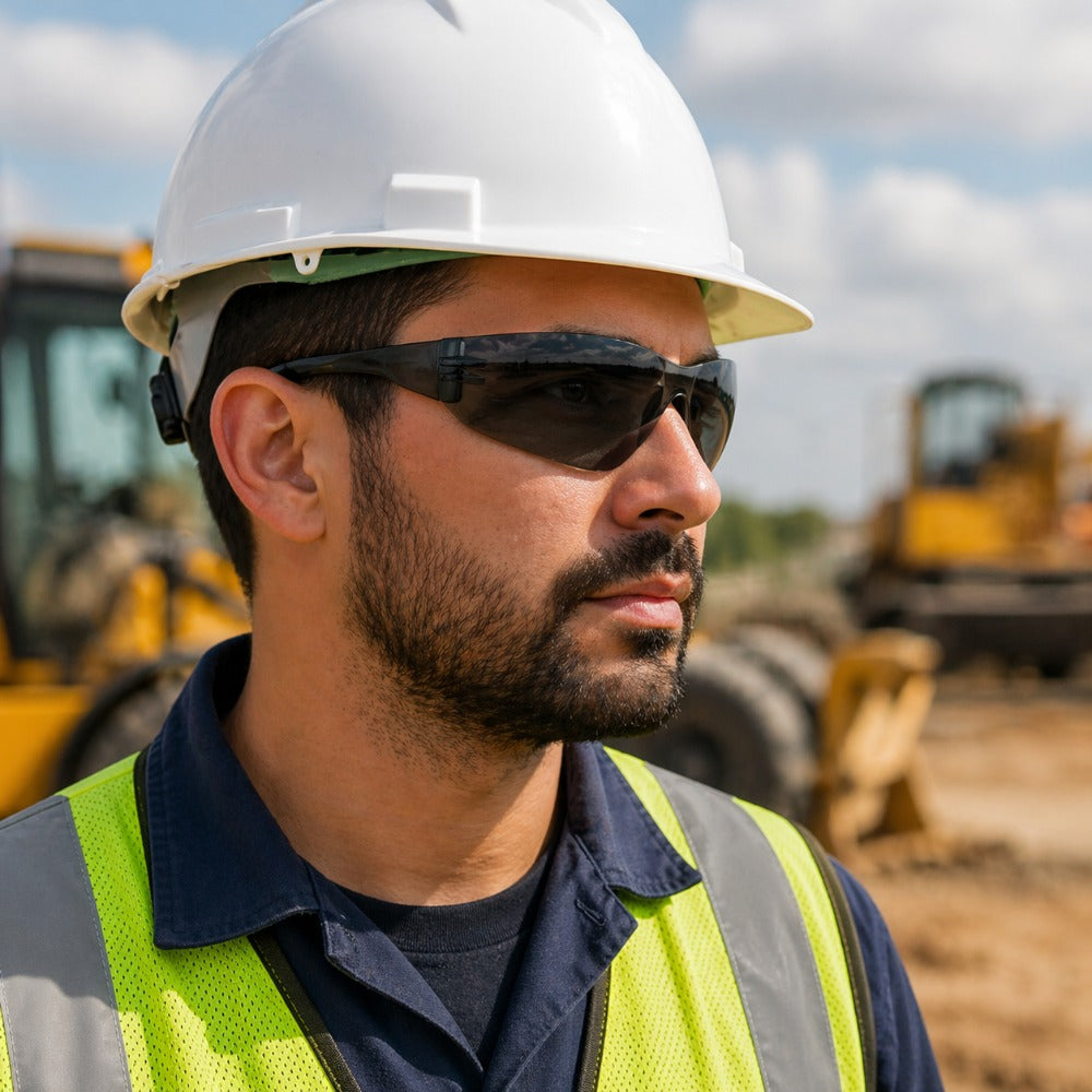 Óculos de Proteção Cinza Frontal Lente em Policarbonato Antiembaçante Kalipso Leopardo C.A 11268