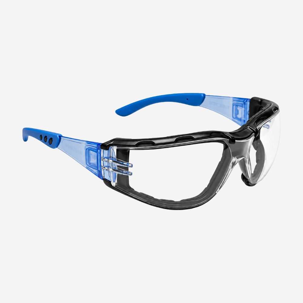 Óculos de Proteção com Hastes Ajustáveis, Elástico e Lente Antiembaçante, Antirrisco e UV para Mineração e Construção Steelflex Ímola STF-VS107132 CA 51362