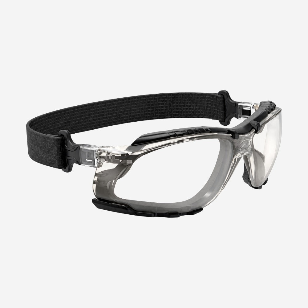 Óculos de Proteção para Construção Civil Lente Incolor Antirrisco Proteção Frontal e Lateral Armação Incolor Super Safety SS 5 New CA 26126