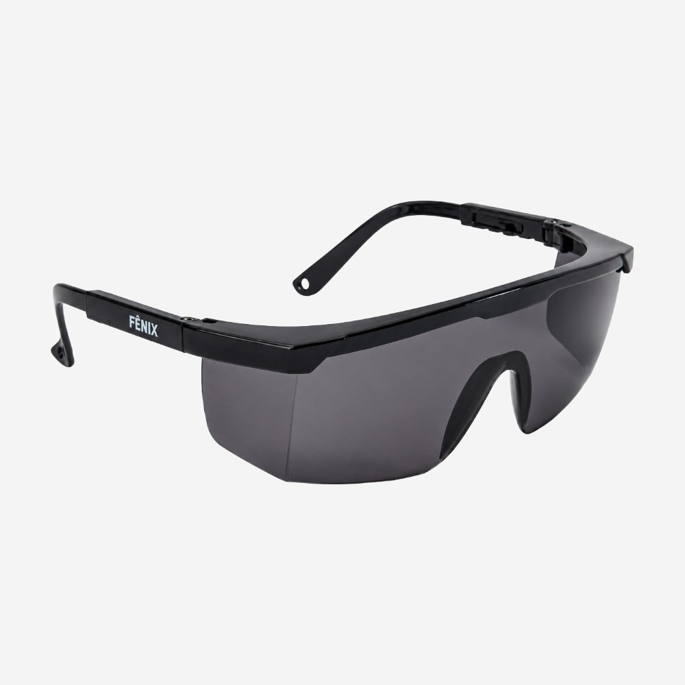 Óculos de Proteção para Construção Civil Manutenção Lente Cinza Antiembaçante Antirrisco UV Proteção Frontal e Lateral VICSA Fênix VIC51120 CA 19625