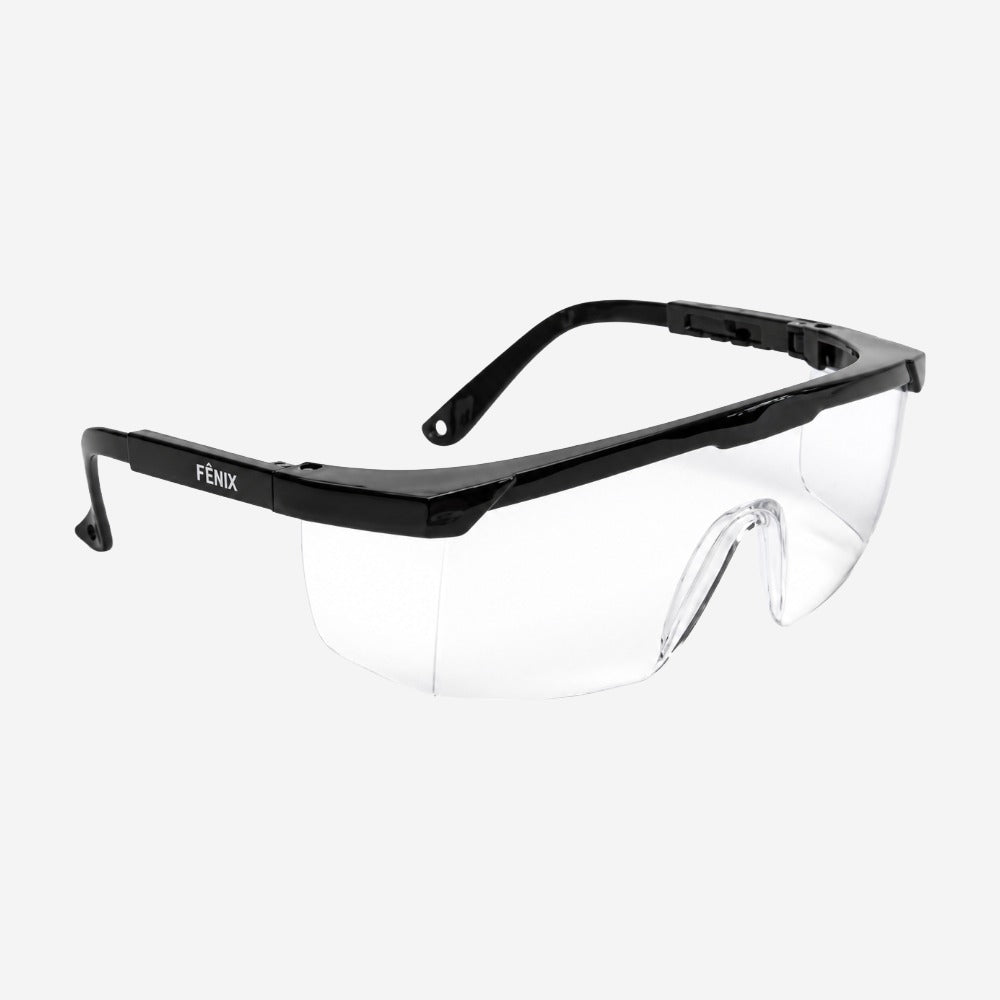 Óculos de Proteção para Construção Civil Manutenção Lente Incolor Antiembaçante Antirrisco UV Proteção Frontal e Lateral VICSA Fênix VIC51110 CA 19625
