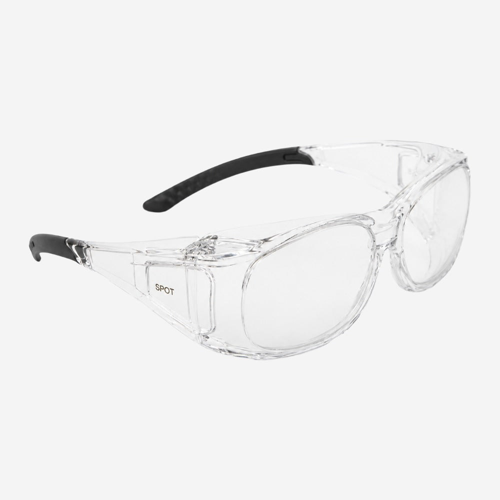 Óculos de Proteção para Lente de Grau Construção Civil Manutenção Incolor Antiembaçante Antirrisco Proteção Lateral VICSA Spot VIC59210 CA 27776