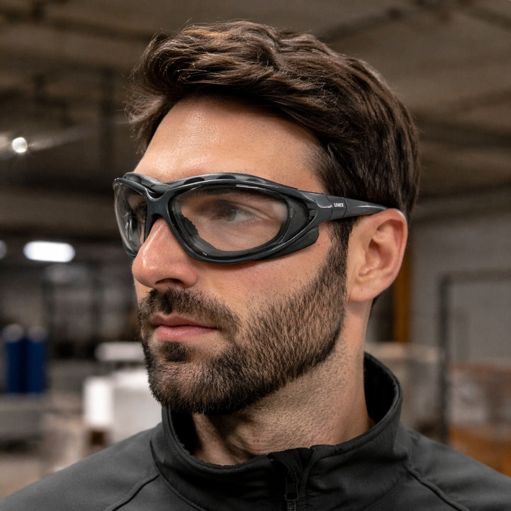 Óculos de Segurança Incolor Frontal Lente em Policarbonato Antiembaçante Haste Ajustável Com Elástico Acoplável Uvex Sperian Seismic S0600X-BR C.A 35243