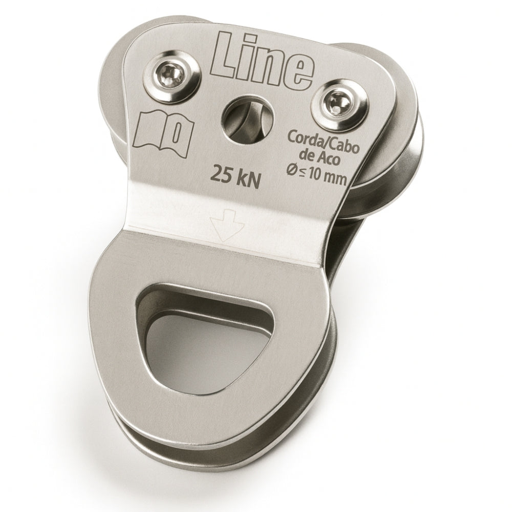 Polia Dupla de Aço Inox Para Cordas de 10mm ou Cabo de Aço 3/8 25 kN Ultra Safe USP400890000