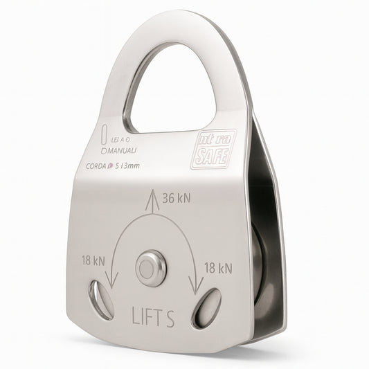 Polia Simples de Duralumínio Para Cordas de 13mm 36 kN Ultra Safe Simples Lift S USP400860100