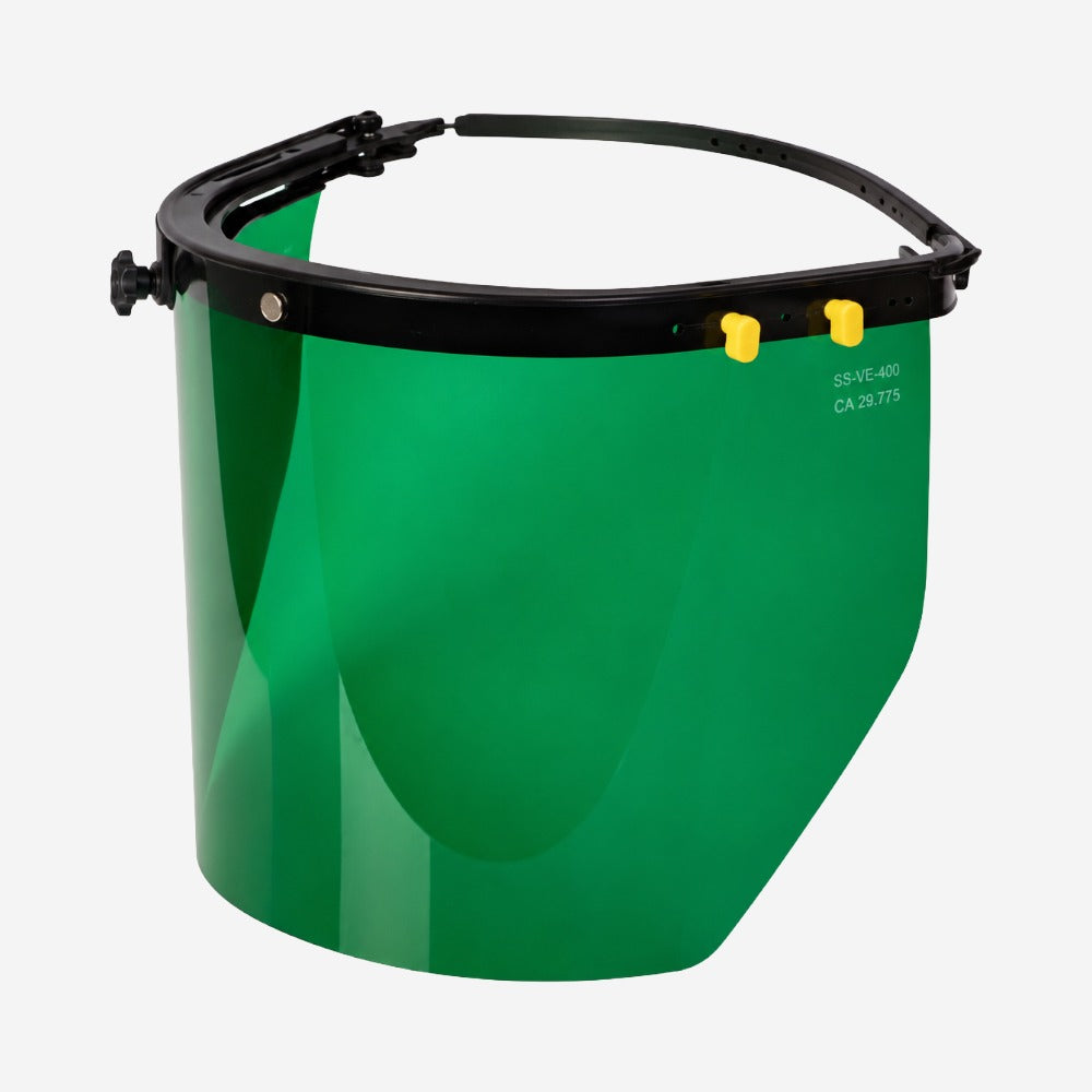 Protetor Facial com Suporte e Visor Verde em Policarbonato Carbografite CA 25721