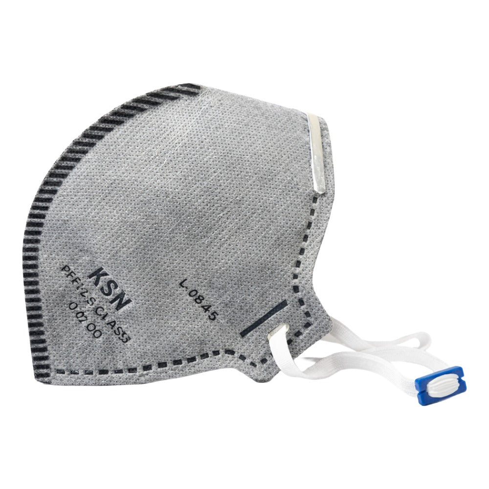 Respirador Descartável PFF-2 Cinza Sem Válvula Com Elástico Na Nuca KSN 10.02 CO C.A 8358