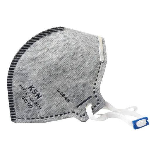 Respirador Descartável PFF-2 Cinza Sem Válvula Com Elástico Na Nuca KSN 10.02 CO C.A 8358