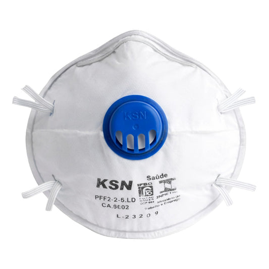 Respirador Descartável Tipo Concha PFF-2 Branco Com Válvula Elástico Na Nuca KSN 4002 C.A 38263