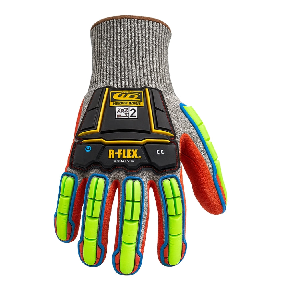 Luva de Proteção Anti-impacto Anticorte Nitrílica Borracha Vermelha Ansell RINGERS R065 CA 44333