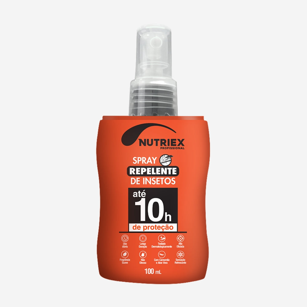 Repelente de Insetos Profissional Em Spray 100 mL Longa Duração Até 10h Alta Eficácia Nutriex Profissional 63503