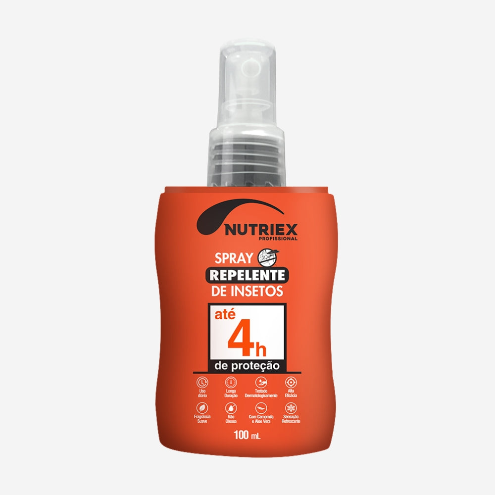 Repelente de Insetos Profissional Em Spray 100 mL Longa Duração Até 4h Alta Eficácia Nutriex Profissional 62646