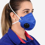 Respirador Descartável PFF-2 Azul Com Válvula Carvão Ativado Com Elástico Na Nuca Camper 800370 C.A 38943