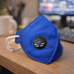 Respirador Descartável PFF-2 Azul Com Válvula Carvão Ativado Com Elástico Na Nuca Camper 800370 C.A 38943