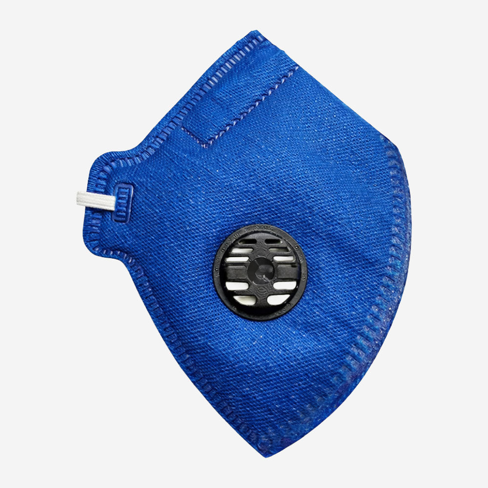 Respirador Descartável PFF-2 Azul Com Válvula Carvão Ativado Com Elástico Na Nuca Camper 800370 C.A 38943