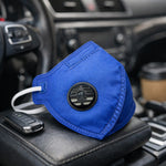 Respirador Descartável PFF-2 Azul Com Válvula Carvão Ativado Com Elástico Na Nuca Camper 800370 C.A 38943
