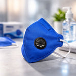 Respirador Descartável PFF-2 Azul Com Válvula Carvão Ativado Com Elástico Na Nuca Camper 800370 C.A 38943