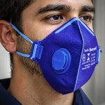 Respirador Descartável PFF-2 Azul Com Válvula Com Elástico Na Nuca Honeywell RE.P2.AV-BR C.A 9823